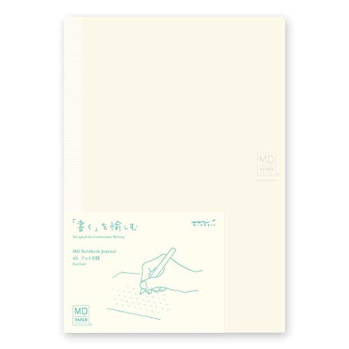 Designphi 15310006 Midori Notizbuch, MD-Notizbuch, Tagebuch, A5, Punkt-Quadrat A von Midori
