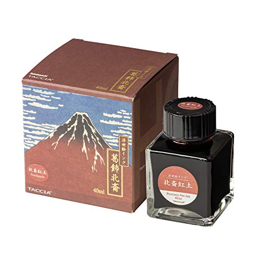 TACCIA TFPI-WD42-1 Tinte für Füllfederhalter, Farbe auf Wasserbasis, Ukiyo-e Tinte, Katsushika Hokusai, Red Soil von Nakabayashi