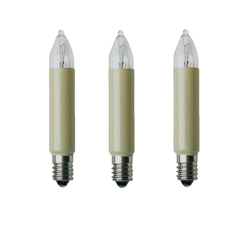 ShuoHui Ersatz-Kleinschaftkerze 23v 3w E10 für Lichterketten Innen und Außen, birnen für lichterbogen, lichter klar warmweiß/shaft elfenbein E10 23 V / 3 W/Ø 11mm 65mm (10) ShuoHui Ersatz-Kleinschaftkerze 23v 3w E10 für Lichterketten Innen und Außen, birnen für lichterbogen, lichter klar warmweiß/shaft elfenbein E10 23 V / 3 W/Ø 11mm 65mm (10) von ShuoHui