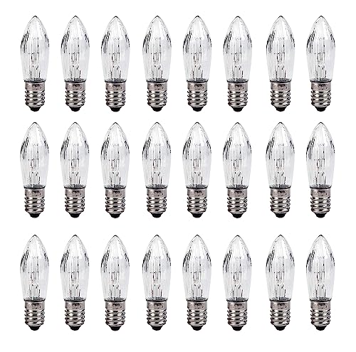 ShuoHui Spitzkerze E10 12V 3W Ersatzbirnen Glühbirnen Topkerze für Lichterketten und Schwibbögen 2700K 30LM (10) ShuoHui Spitzkerze E10 12V 3W Ersatzbirnen Glühbirnen Topkerze für Lichterketten und Schwibbögen 2700K 30LM (10) von ShuoHui