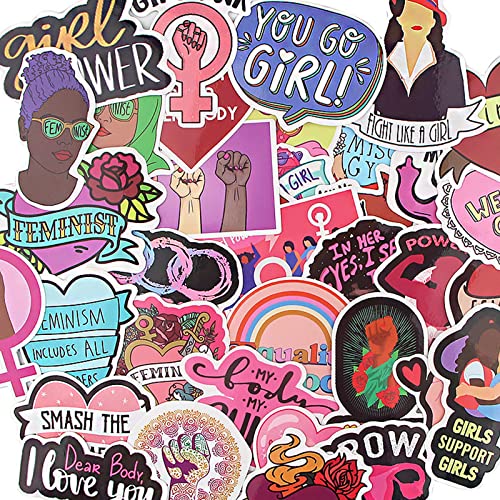 35 Stück Feministische Aufkleber, Mädchen Party Aufkleber Sticker, Bunte Cartoon Graffiti Aufkleber, Punk Aufkleber, Trend Aufkleber Decals für Laptop Koffer Helm Motorrad Skateboard Fahrrad von Lushyp