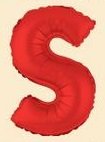 40cm Rot Folienballon Buchstabe S 40cm Rot Folienballon Buchstabe S von 通用
