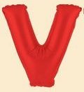 40cm Rot Folienballon Buchstabe V 40cm Rot Folienballon Buchstabe V von 通用