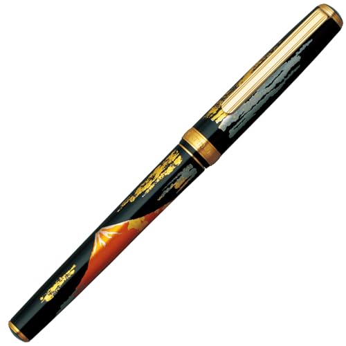 Füllfederhalter Platinum, Bikumi, Modern Makie, Fuji rot, mittlere Spitze, PTL-20000H#58-3 von プラチナ万年筆