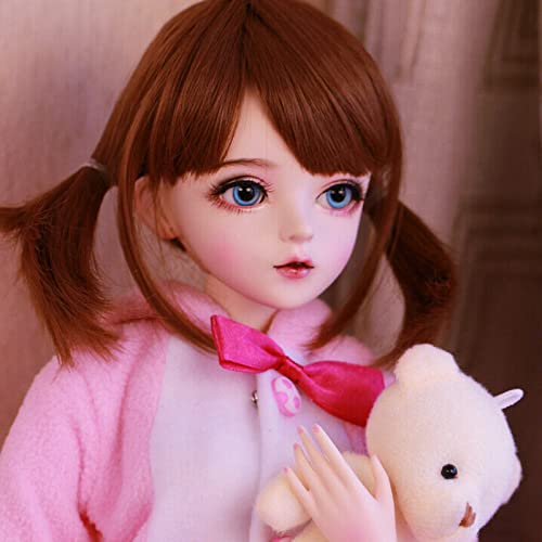Handbemalte maßgeschneiderte 1/3 BJD-Puppe, 60 cm SD-Puppen, 24 Zoll, 18 Kugelgelenke, DIY-Spielzeug mit Kleidung, Outfit, Schuhen, Perücke, Haaren, Make-up, veränderbare (11#) von SISON BENNE