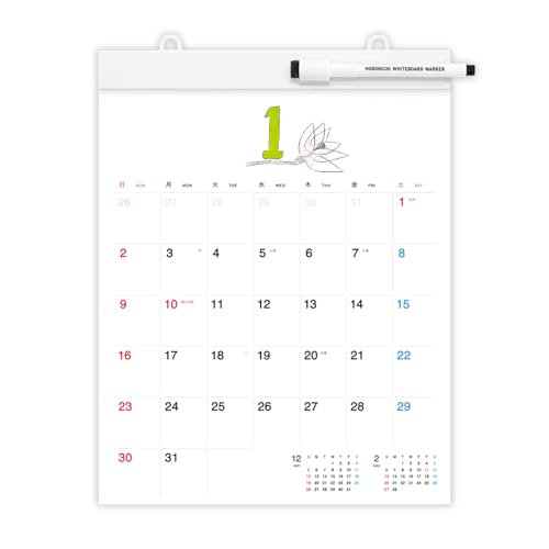 Hobonichi Whiteboard-Kalender 2025 Mittelgroß – Abwischbarer Planer, Set mit 12 Monatsblättern, inklusive Marker und Radiergummi Hobonichi Whiteboard-Kalender 2025 Mittelgroß – Abwischbarer Planer, Set mit 12 Monatsblättern, inklusive Marker und Radiergummi von ほぼ日