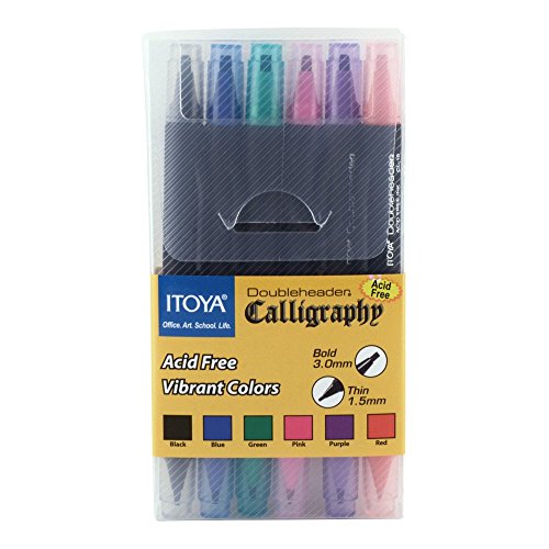 Itoya CL-100 Double Header Calligraphy Marker Set(6 colors) by ITOYA von 伊東屋