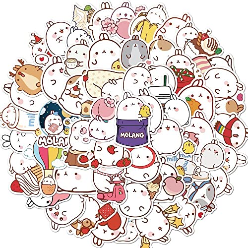通用 Niedliche Aufkleber von Molang Hase, 50 Stück, Kawaii Cartoon mollige Kaninchen-Aufkleber, Telefon, Notizbuch, Scrapbook, Fahrrad, Gepäck, Snowboard, DIY, Gitarre, schöne Anime-Hasen-Aufkleber 通用 Niedliche Aufkleber von Molang Hase, 50 Stück, Kawaii Cartoon mollige Kaninchen-Aufkleber, Telefon, Notizbuch, Scrapbook, Fahrrad, Gepäck, Snowboard, DIY, Gitarre, schöne Anime-Hasen-Aufkleber von 通用