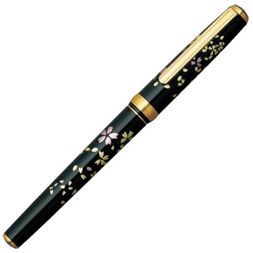 Platinum PTL-20000H#52-2 Füllfederhalter, Mikutsu, Modern Makie, Cherry Blossom Snowstorm, feine Spitze von プラチナ万年筆