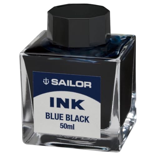 Sailor 13-1007-244 Füllfederhalter, Farbstoffflasche, 50 ml, Blau / Schwarz von セーラー万年筆