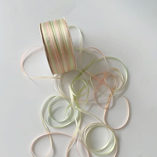 Seidenband SV237, 20 m x 4 mm breit, 100 % echte reine Seide, dünnes Taft, weiche Seidenbänder zum Sticken von 通用