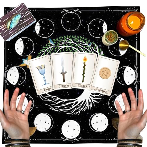 Tarot-Tischdecke, Tarot-Tischdecke, rutschfeste Tarotkartentischdecke | Weiches Tarot-Zubehör, tragbare Tischdecke für Tarotkarten, Altaraktivitäten, Eingang von ノーブランド品