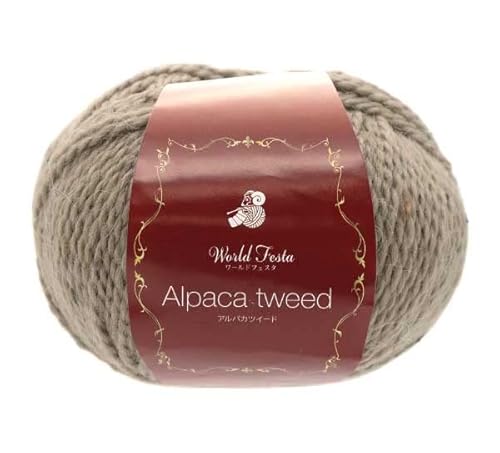 Yuzawaya Herbst/Winter Garn "Alpaca Tweed" World Festa (Nr. 12: Mokka) von ユザワヤ