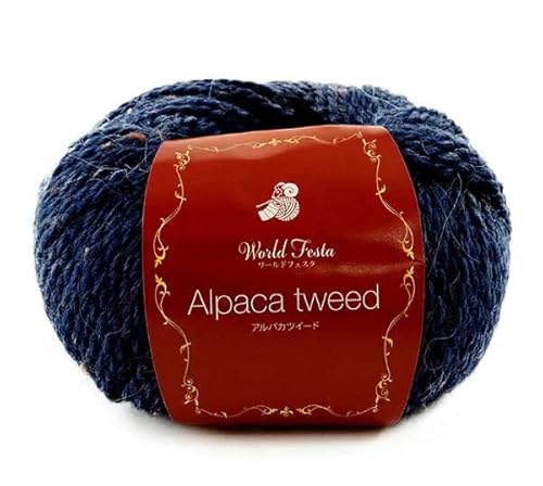 Yuzawaya Herbst/Winter Garn "Alpaca Tweed" World Festa (Nr. 6: Türkis) von ユザワヤ