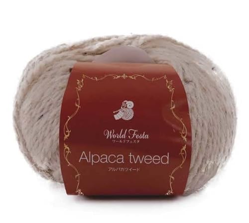 Yuzawaya Herbst/Winter Garn "Alpaka Tweed Nr. 2: Beige" World Festa von ユザワヤ