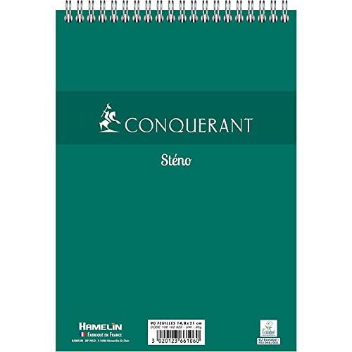 001BLOC Steno Block, 148 x 210 mm, 60 g, 90 Blatt, einfarbig, 5 Stück von 001BLOC