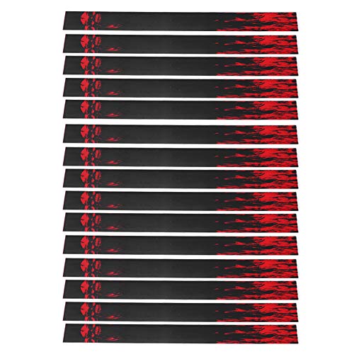 01 Schädel-Muster-Pfeil-Wraps-Aufkleber, Pfeil-Aufkleber, für Pfeil einfach zu kleben Schrumpfbarer Aufkleber-Dekor(Totenkopf rot) von 01