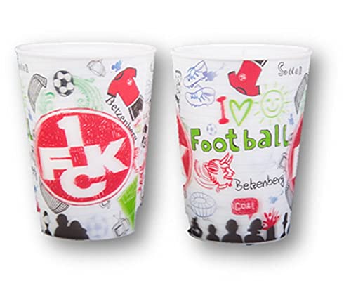 1.FC Kaiserslautern Kunststoff - Becher 3D Logo 2er Pack von 1. FC Kaiserslautern