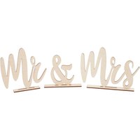 Holz-Schriftzug "Mr & Mrs" von Beige