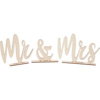 Holz-Schriftzug "Mr & Mrs" von Rayher