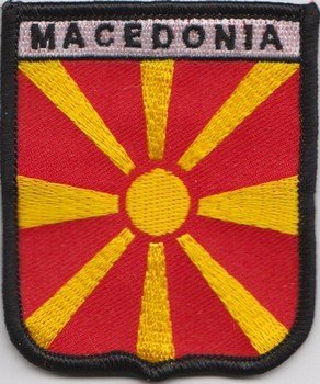 1000 Flags Mazedonien Flagge Bestickt Patch Badge von 1000 Flags