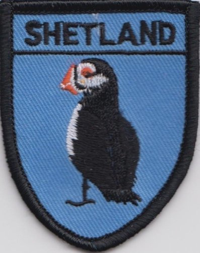Aufnäher, Motiv: Shetland-Inseln-Papageientaucher, Stickmotiv Aufnäher, Motiv: Shetland-Inseln-Papageientaucher, Stickmotiv von 1000 Flags