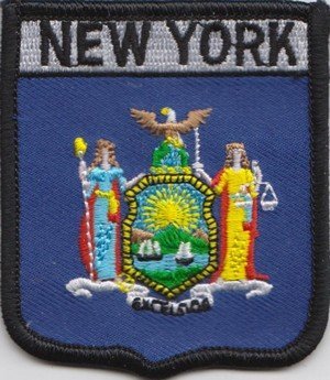 New York City Flagge bestickt Patch Badge von 1000 Flags