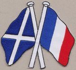Schottland und Frankreich Freundschaft Flagge bestickt Patch Badge Schottland und Frankreich Freundschaft Flagge bestickt Patch Badge von 1000 Flags