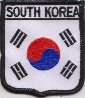 Südkorea Flagge bestickt Patch Badge von 1000 Flags