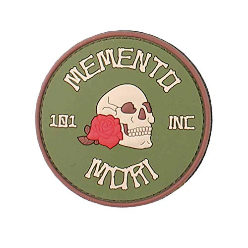 Emblem 3D Rubber Patch Memento Mori Ø 7,9 cm Abzeichen grün Emblem 3D Rubber Patch Memento Mori Ø 7,9 cm Abzeichen grün von 101 INC.