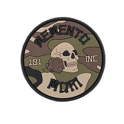 101 INC. Emblem 3D Rubber Patch Memento Mori Ø 7,9 cm Klett Abzeichen Woodland von 101 INC.