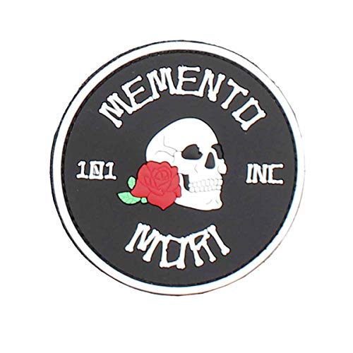 Emblem 3D Rubber Patch Memento Mori Ø 7,9 cm Abzeichen schwarz Emblem 3D Rubber Patch Memento Mori Ø 7,9 cm Abzeichen schwarz von 101 INC.