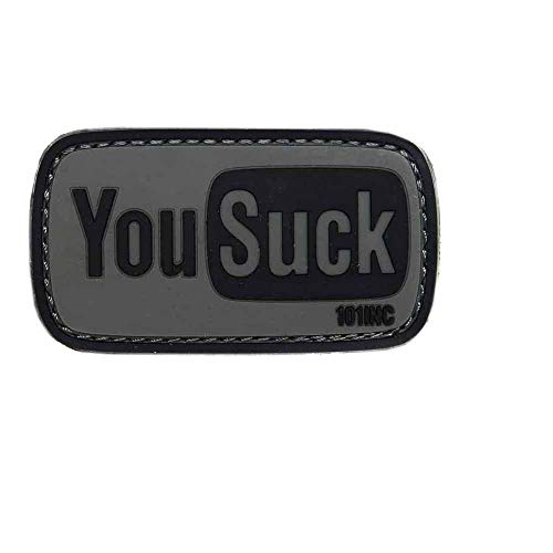 Emblem 3D PVC You Suck Grau/schw. #11101 von 101 INC.