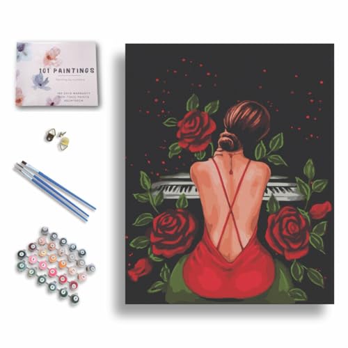 101 Paintings Malen Nach Zahlen Erwaschsene Mit Rahmen Melodie der Rosen. Paint by Numbers. Basteln DIY Bastelset 40x50cm Leinwand gespannt auf Holzrahmen 101 Paintings Malen Nach Zahlen Erwaschsene Mit Rahmen Melodie der Rosen. Paint by Numbers. Basteln DIY Bastelset 40x50cm Leinwand gespannt auf Holzrahmen von 101 Paintings