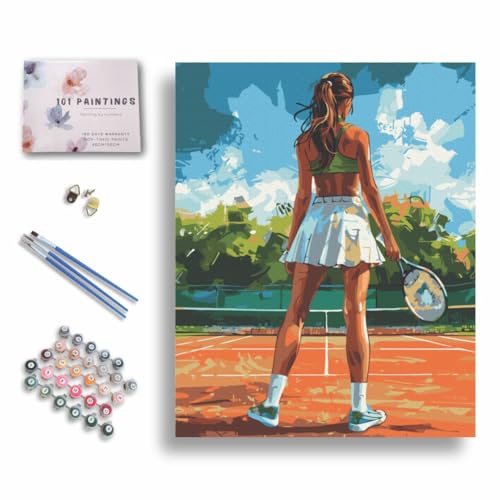 101 Paintings Malen Nach Zahlen Erwaschsene Mit Rahmen Tennisleidenschaft. Paint by Numbers. Basteln DIY Bastelset 40x50cm Leinwand gespannt auf Holzrahmen 101 Paintings Malen Nach Zahlen Erwaschsene Mit Rahmen Tennisleidenschaft. Paint by Numbers. Basteln DIY Bastelset 40x50cm Leinwand gespannt auf Holzrahmen von 101 Paintings