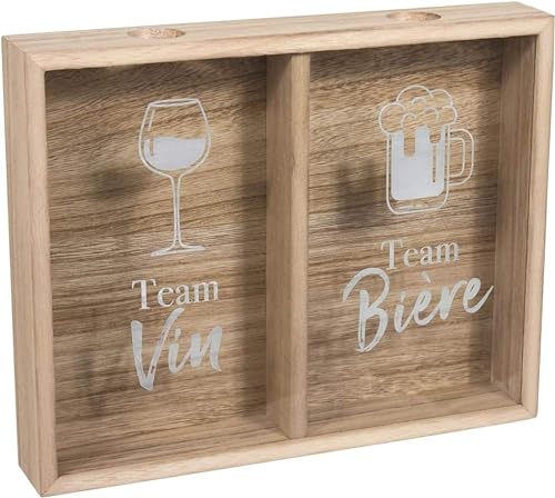 10ViN 39-1K-016 Bilderrahmen mit Korken für Bier und Wein, Holz und Glas, 24,5 x 5 x 30,5 cm, Beige/Weiß/Transparent 10ViN 39-1K-016 Bilderrahmen mit Korken für Bier und Wein, Holz und Glas, 24,5 x 5 x 30,5 cm, Beige/Weiß/Transparent von 10ViN