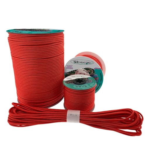 123Paracord Paracord 425 3mm Type Ideal für DIY-Projekte, Zelten und Outdoor-Abenteuer - Grundfarben von 123Paracord