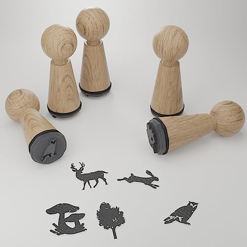 13gramm - Wald Stempelset: Magische Motive für kreative Gestalter - Perfekt für Scrapbooking, Postkarten und individuelle Geschenkideen von 13gramm