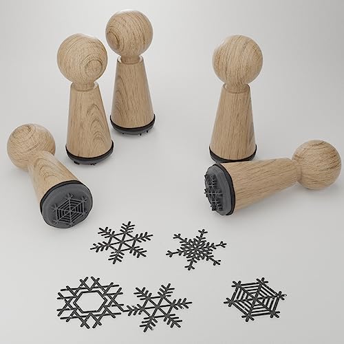 Schneeflocken Stempelset - Zauberhafte Motive, Winterliche Kreativität, Geschenkidee für DIY, Scrapbooking & Dekoration von 13gramm