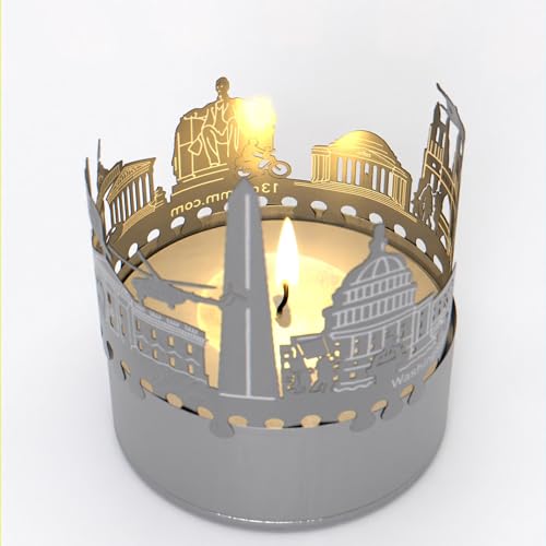 Washington DC Skyline Schattenspiel - Perfektes Souvenir für Fans der amerikanischen Hauptstadt. Schöne Lichtprojektionen mit einzigartiger Silhouette. Wohnungsaccessoire mit magischem Flair. von 13gramm