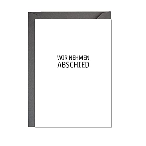 17;30 - FA60213 - Klappkarte, Trauerkarte, Wir nehmen Abschied, mit Umschlag, 10,5cm x 15cm, weiß von 17;30 HOME