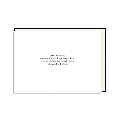 17;30 - FA60405 - Klappkarte, Trauerkarte, Das Schönste, was ein Mensch hinterlassen kann, .., mit Umschlag, 10,5cm x 15cm, weiß 17;30 - FA60405 - Klappkarte, Trauerkarte, Das Schönste, was ein Mensch hinterlassen kann, .., mit Umschlag, 10,5cm x 15cm, weiß von 17;30 HOME