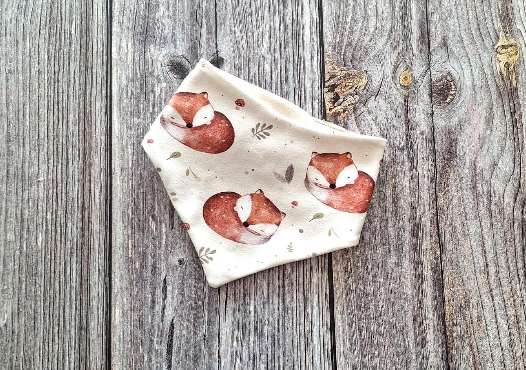 Baby Halstuch Lätzchen Fuchs Jungen Mädchen Braun Geburt Geschenk Waldtiere Beige Schlafend Schläft Wald Baby Halstuch Lätzchen Fuchs Jungen Mädchen Braun Geburt Geschenk Waldtiere Beige Schlafend Schläft Wald von 17Maschen