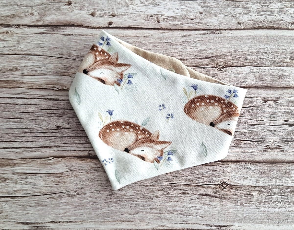 Baby Halstuch Reh Lätzchen Biobaumwolle Spucktuch Wald Geschenk Geburt Taufe Rehkitz Kind Kinder Jersey Babygeschenk Waldtiere Schal Baby Halstuch Reh Lätzchen Biobaumwolle Spucktuch Wald Geschenk Geburt Taufe Rehkitz Kind Kinder Jersey Babygeschenk Waldtiere Schal von 17Maschen