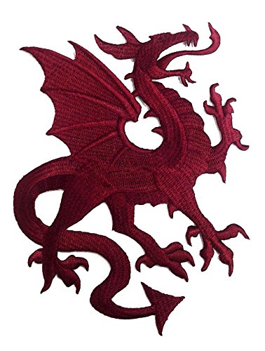 1 Applikation Wappen Drachen 14 x 11,5cm Farbe: Bordeaux vor226-5 re 1 Applikation Wappen Drachen 14 x 11,5cm Farbe: Bordeaux vor226-5 re von 1A-Kurzwaren