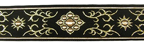 10m Brokat Borte Webband 22mm breit Farbe: Schwarz-Peach-Lurexgold von 1A-Kurzwaren 22806-swpeachgo 10m Brokat Borte Webband 22mm breit Farbe: Schwarz-Peach-Lurexgold von 1A-Kurzwaren 22806-swpeachgo von 1A-Kurzwaren