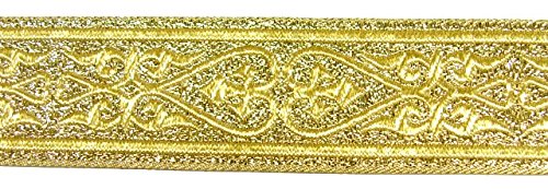 1A-Kurzwaren, 10m Brokatband 35mm Breite 35007-go Lurexgold, 56747445, Lurex-Gold von 1A-Kurzwaren