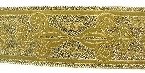 10m Brokat Borte Webband 50mm breit Farbe: Lurex-Gold von 1A-Kurzwaren 50063-go 10m Brokat Borte Webband 50mm breit Farbe: Lurex-Gold von 1A-Kurzwaren 50063-go von 1A-Kurzwaren