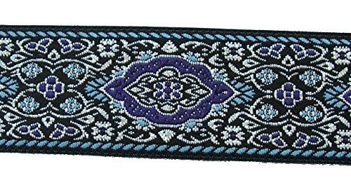 1A-Kurzwaren 35589-V7 Gewebeband, 10 m x 35 mm, Farbe Blau, Lila, Silber von 1A-Kurzwaren