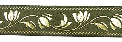 10m Mittelalter Borte Webband 35mm breit Farbe: Moosgrün-Gold von 1A-Kurzwaren 35090-moos 10m Mittelalter Borte Webband 35mm breit Farbe: Moosgrün-Gold von 1A-Kurzwaren 35090-moos von 1A-Kurzwaren